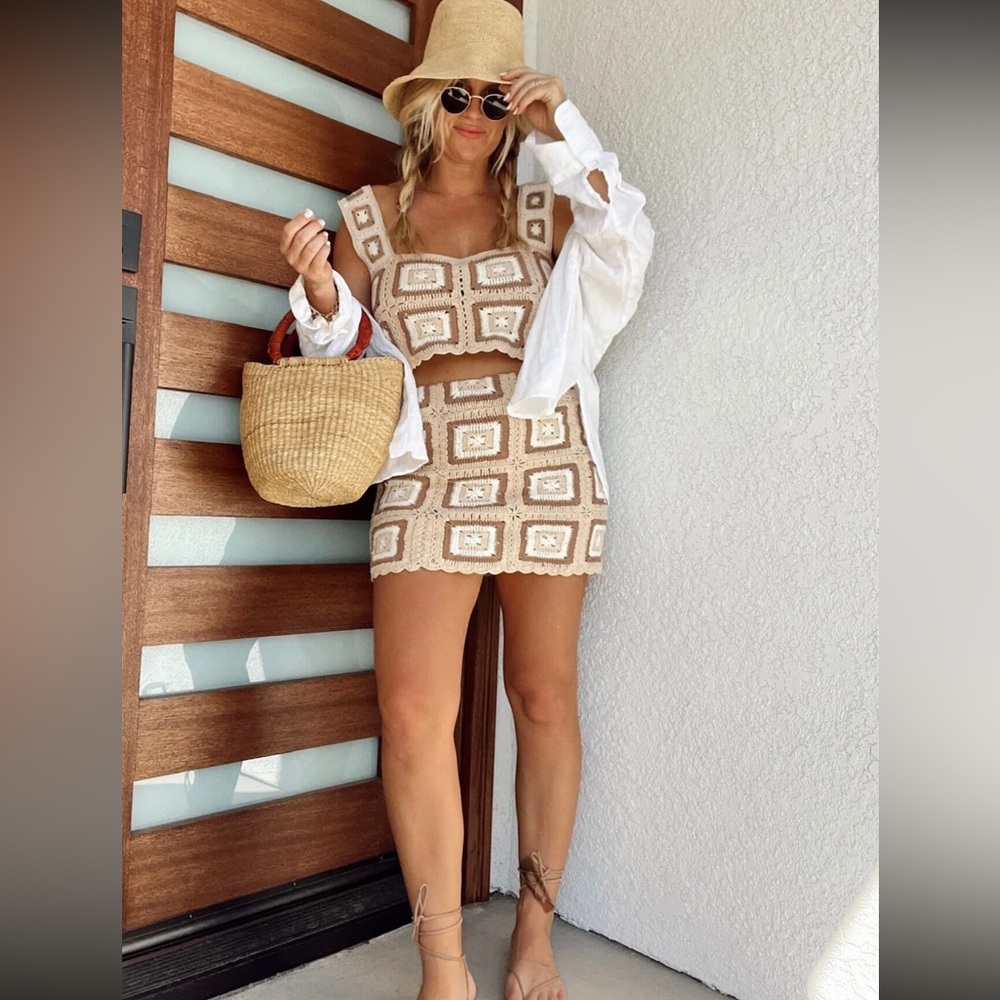 Show Me Your Mumu Pisces micro tan crochet set